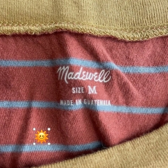 Madewell Tan and Red Striped Top - Picture 4 of 4